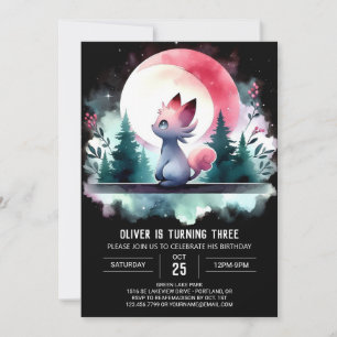 Convites Aniversário de Gato Majestoso Personalizado