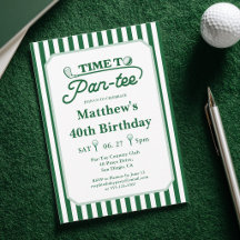 Aniversário de Golfe Masculino Tempo Moderno para 