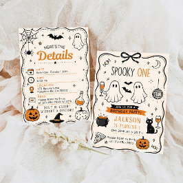 Convites Aniversário de Halloween do Espeluznante Um