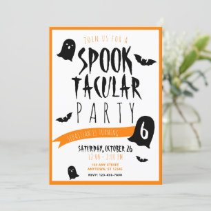 Convites Aniversário de Halloween Espetacular de Fantasmas