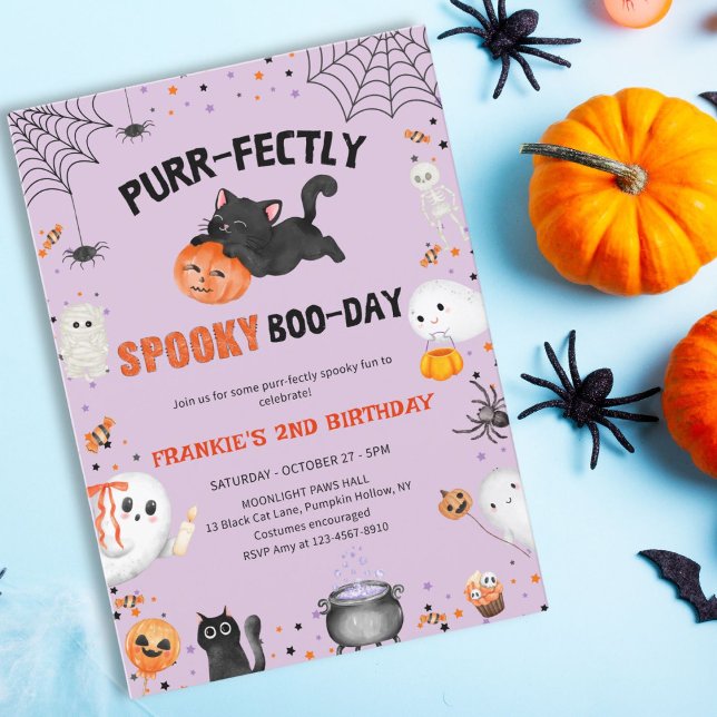 Convites Aniversário de Halloween Perfeitamente Assustador  (Criador carregado)