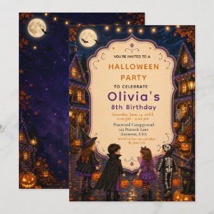 Convites Aniversário de Halloween Trick-or-Treat