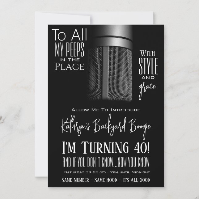 Convites Aniversário de Hip Hop (Frente)