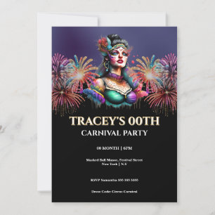 Convites Aniversário de idade marco Carnaval de Mascarada