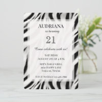 Aniversário de Impressão Animal de Zebra Branca Ne