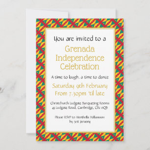 CONVITES ANIVERSÁRIO DE INDEPENDÊNCIA DE GRENADA