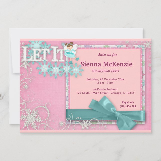 Convites Aniversário de inverno (Frente)