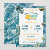 Aniversário de Irmãos em Festa Conjunta na Piscina