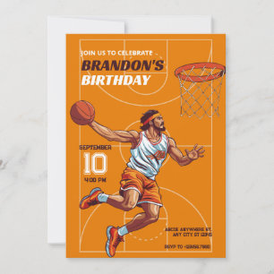 Convites Aniversário de jogador de basquete