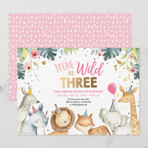 Convites Aniversário de Jovem Selvagem e Três Garotas Saf