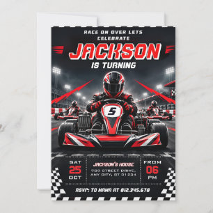 Convites Aniversário de Kart Personalizado