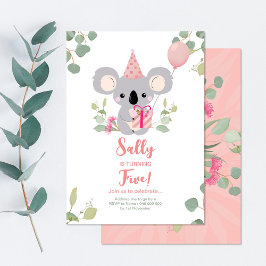 Convites Aniversário de Koala