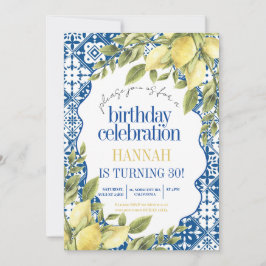 Convites Aniversário de Limão Italiano 30 mediterrânico