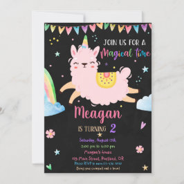 Convites Aniversário de Llamacorn
