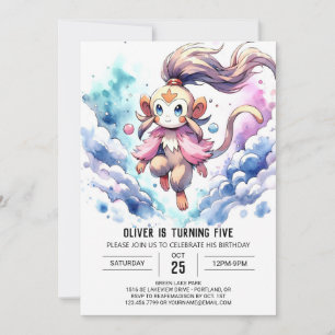 Convites Aniversário de Macaco Imprimível Encantado