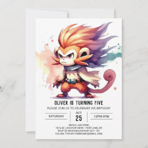 Convites Aniversário de Macaco Personalizado Encantado