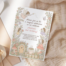 Aniversário de Menina com Jardim de Fadas Florais