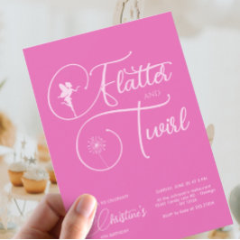 Convites Aniversário de Menina de Fada Minimalista Moderna