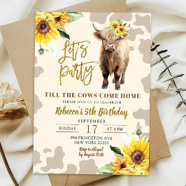 Convites Aniversário de Menina Fazenda de Vaca das Terras A