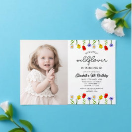 Convites Aniversário de Menina Little Wildflower Kids