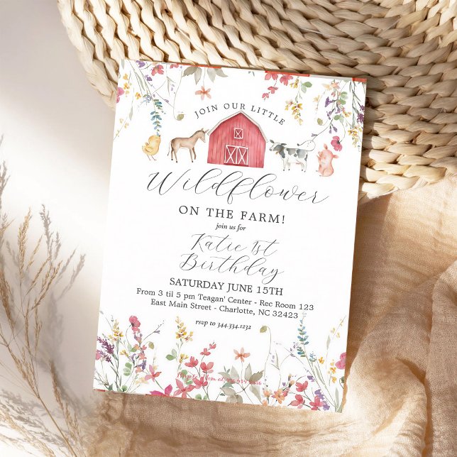 Convites Aniversário de Menina na Fazenda de Flores Silvest (Criador carregado)