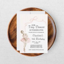 Aniversário de Meninas Bailarina Rosa Pequena Danç