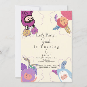 Convites Aniversário de Meninas Personalizadas e Pequenas