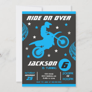Convites Aniversário de Menino de Moto Motocross