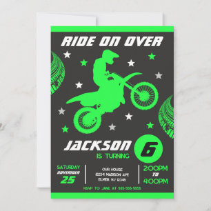 Convites Aniversário de Menino de Moto Motocross