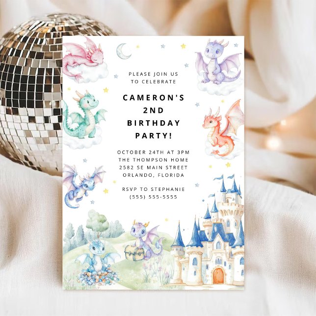 Convites Aniversário de Menino Medieval Real Cavaleiro e Dr (Criador carregado)
