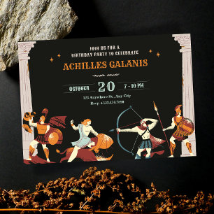 Convites Aniversário de mitologia Heroes