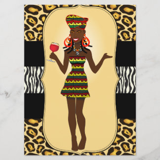 Convites Aniversário de Mulher Africana Festa de Noivado Fe