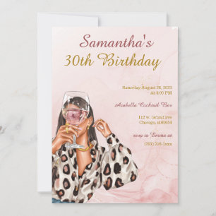 Convites Aniversário de Mulher em Rose Gold