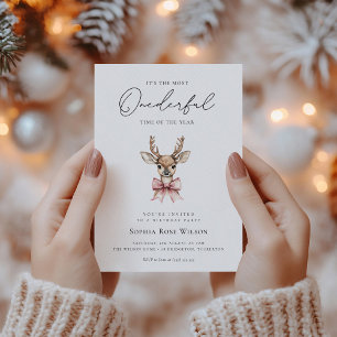 Convites Aniversário de Natal do Arco Rosa de Onederland Wi