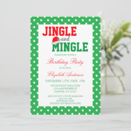 Convites Aniversário de Natal Jingle e Mingle