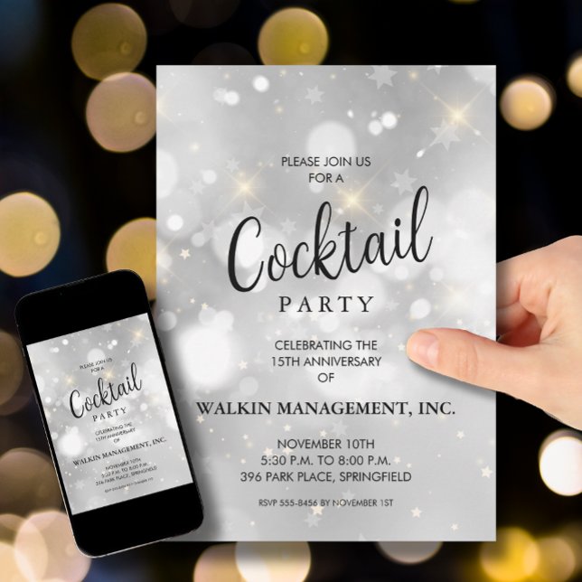 Convites Aniversário de Negócios (Criador carregado)