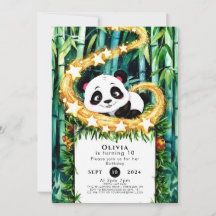 Aniversário de Panda para Crianças Simples e Bonit