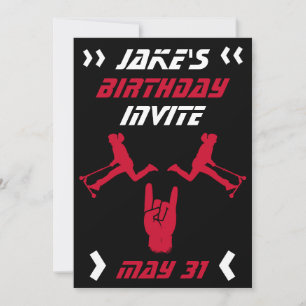 Convites Aniversário de Patinete de Truques para Meninos
