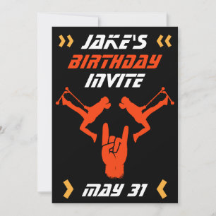 Convites Aniversário de Patinete de Truques para Meninos 