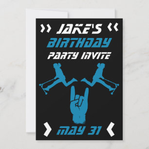 Convites Aniversário de Patinete de Truques para Meninos