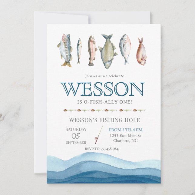 Convites Aniversário De Peixe, Pescador De Passageiros (Frente)