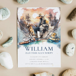 Convites Aniversário de Pesca de Homem e Cão Adultos