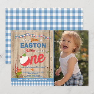 Convites Aniversário de Pesca O-Fish-Ally Um Partido