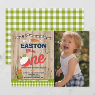 Convites Aniversário de Pesca O-Fish-Ally Um Partido
