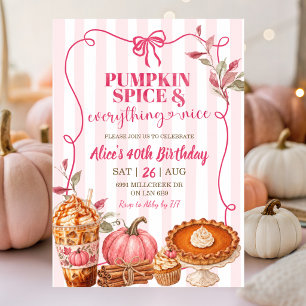 Convites Aniversário de Pink Pumpkin Spice e Tudo Mais