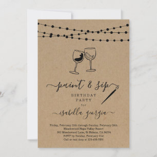 Convites Aniversário de Pintura e Degustação de Vinho, Desp
