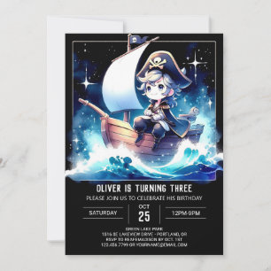 Convites Aniversário de Pirata Magia Moderna