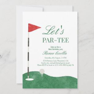 Convites Aniversário de Primeira Água em Aquarela Verde Vam