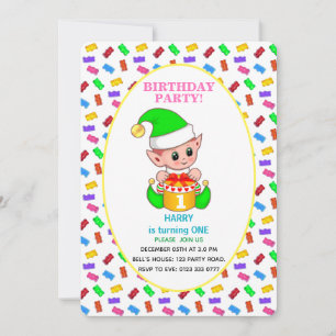Convites Aniversário de Primeiro Ano de Bebê Fofo