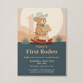 Convites Aniversário de Primeiro Rodeio do Cowboy Ursinho